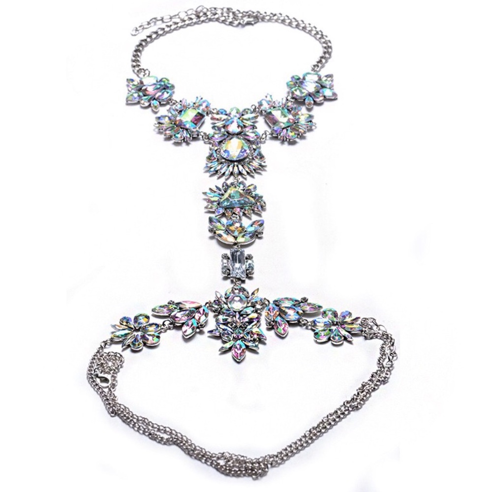 Bohemian Festival body chain necklace statement - Picture 3 of 8